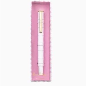 Lilly Pulitzer White and Gold Pen
